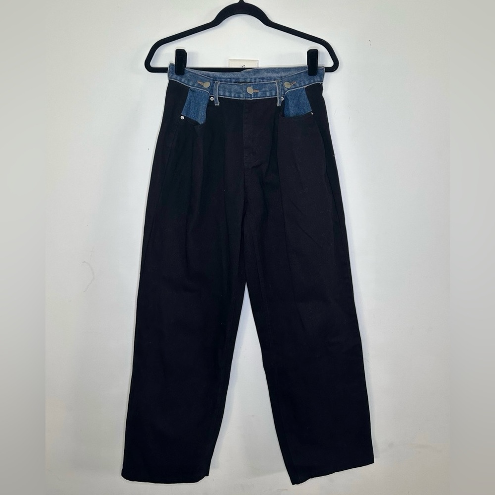 CONTRAST DENIM PANTS